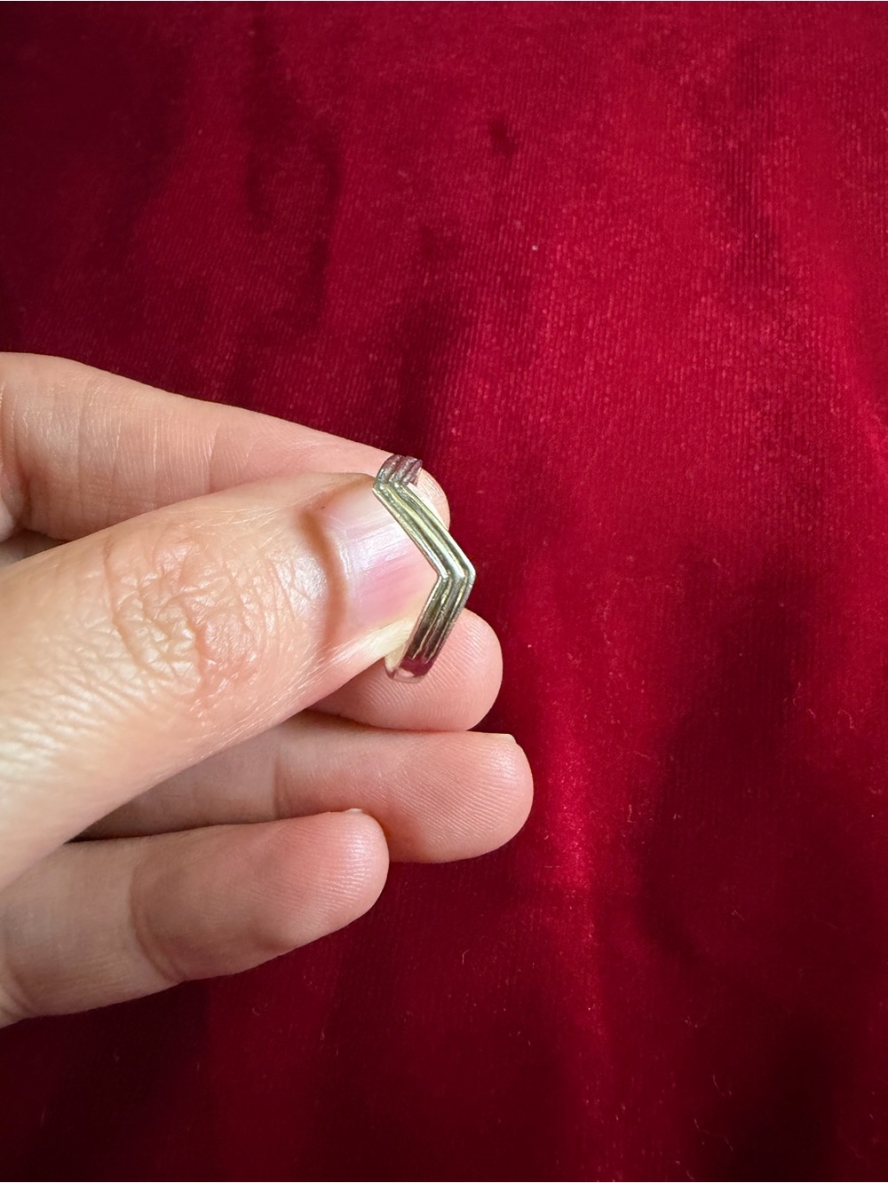 Vintage 925 Sterling Silver Chevron Ring